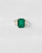 Emerald Three Stone Ring