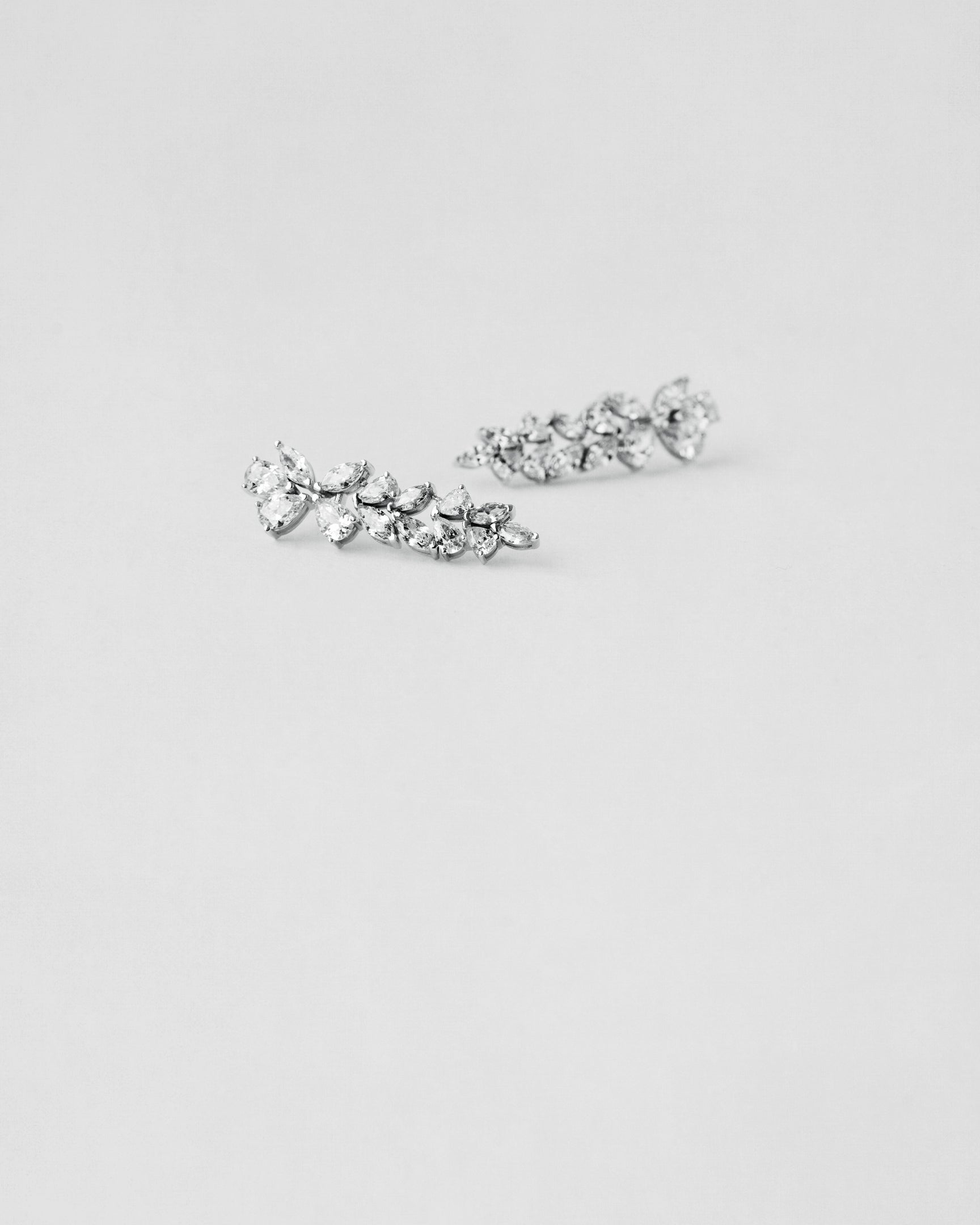 Pear and Marquise Cut Diamond Drop Earrings