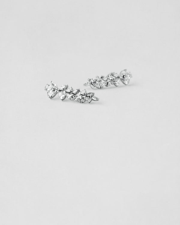 Pear and Marquise Cut Diamond Drop Earrings