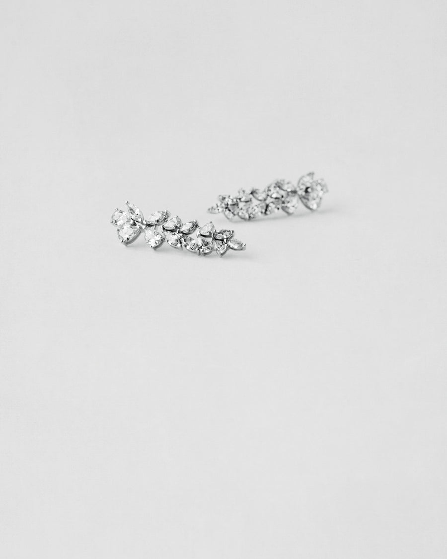 Pear and Marquise Cut Diamond Drop Earrings