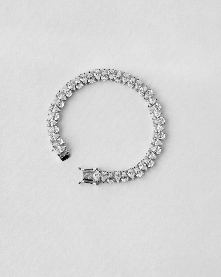 Dual Pear Cut Tennis Bracelet
