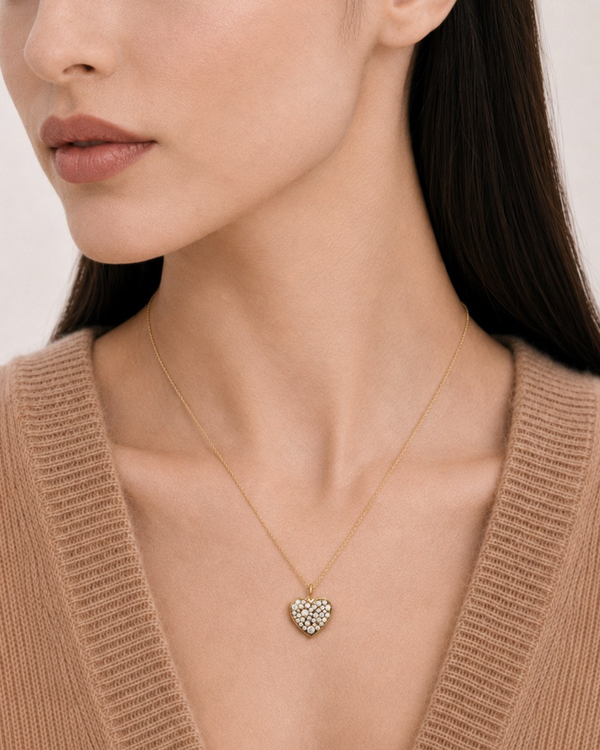 Diamond Heart Pendant Necklace