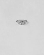 Round Cut Floral Engagement Ring