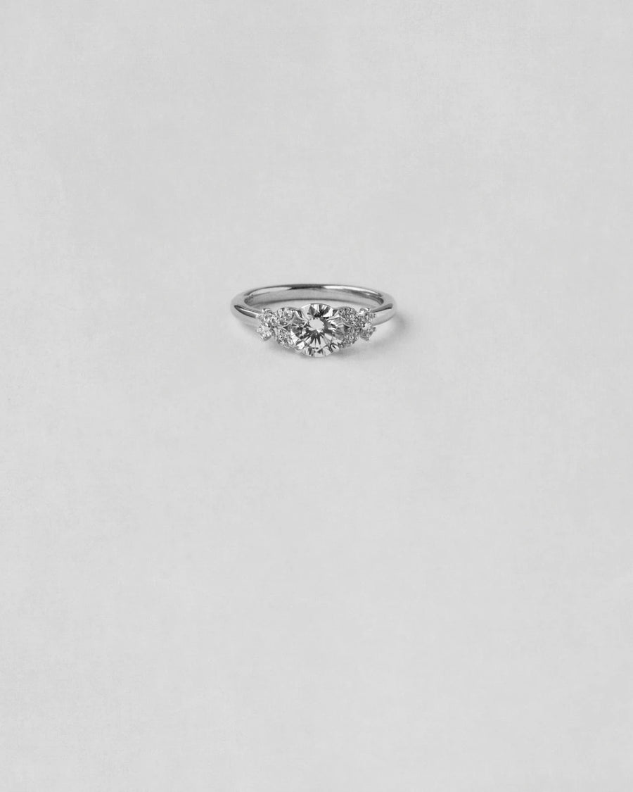 Round Cut Floral Engagement Ring