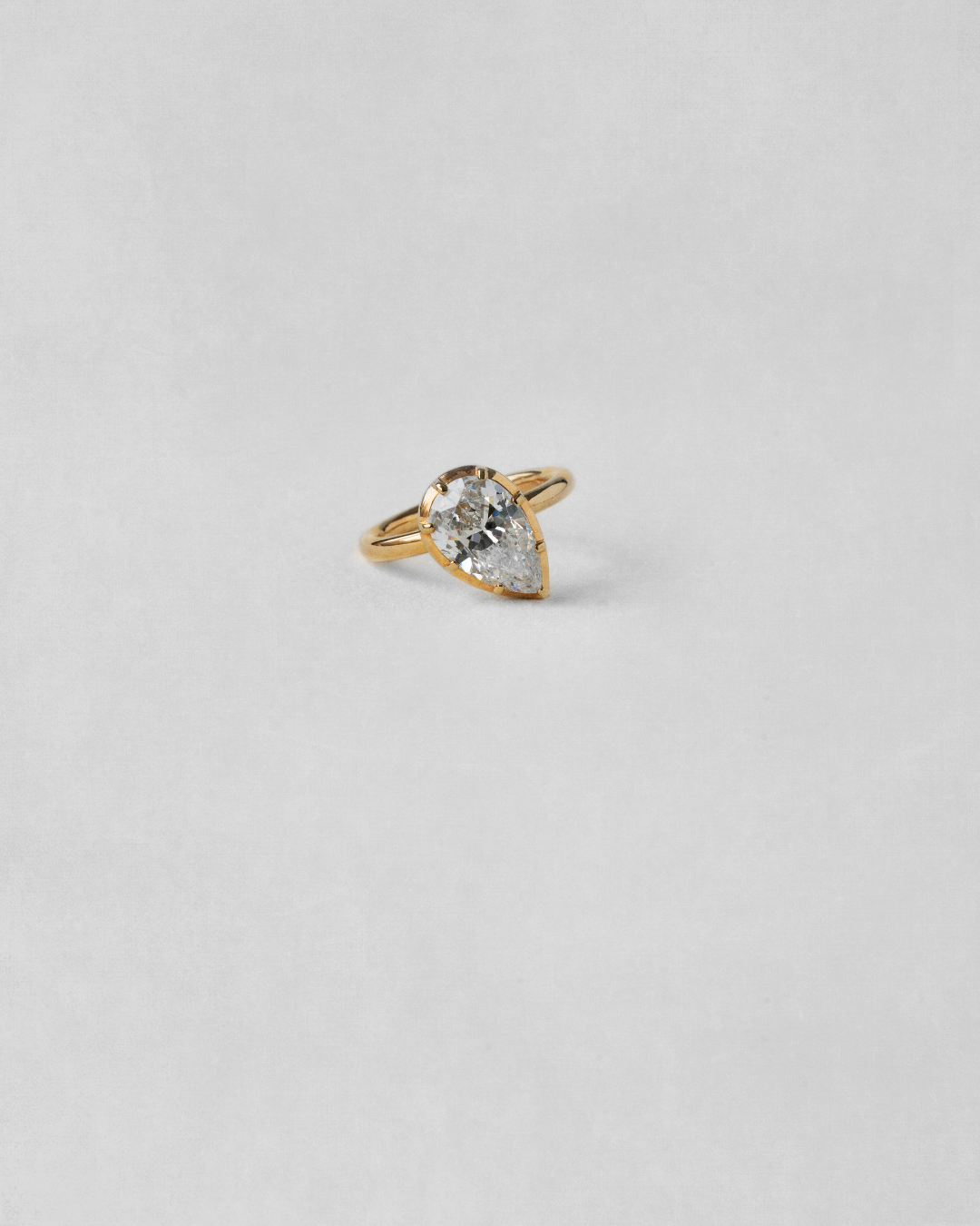 Tilted Pear Cut Ring