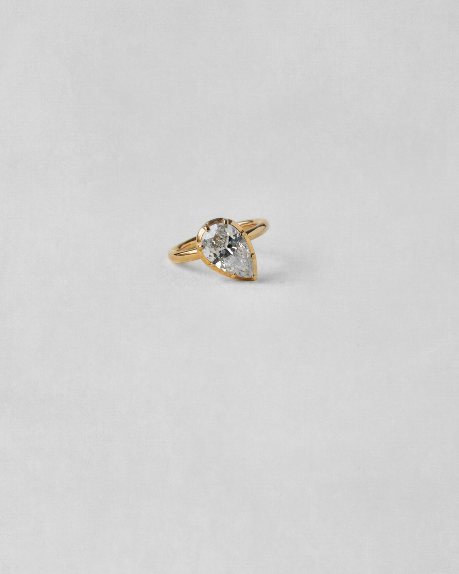Tilted Pear Cut Ring